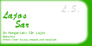 lajos sar business card